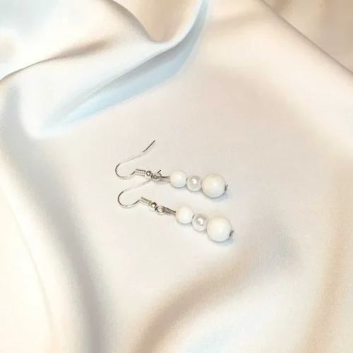 Kolczyki Silver White