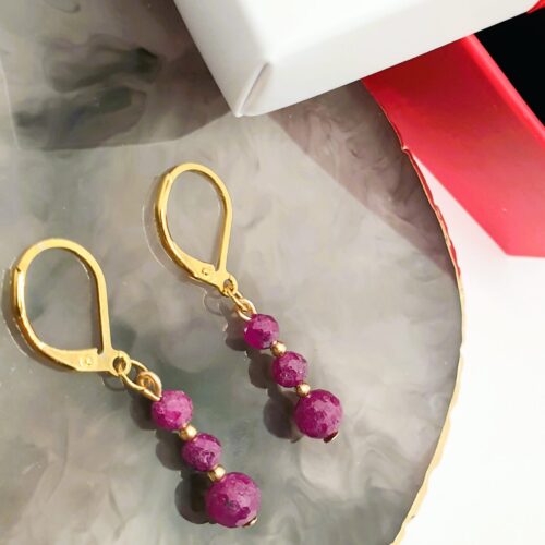 Kolczyki Pink Ruby